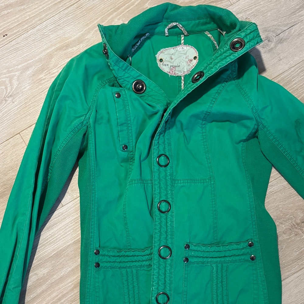Free People GREEN Button-Up Jacket. PURCHASED around 2000 -
VINTAGE